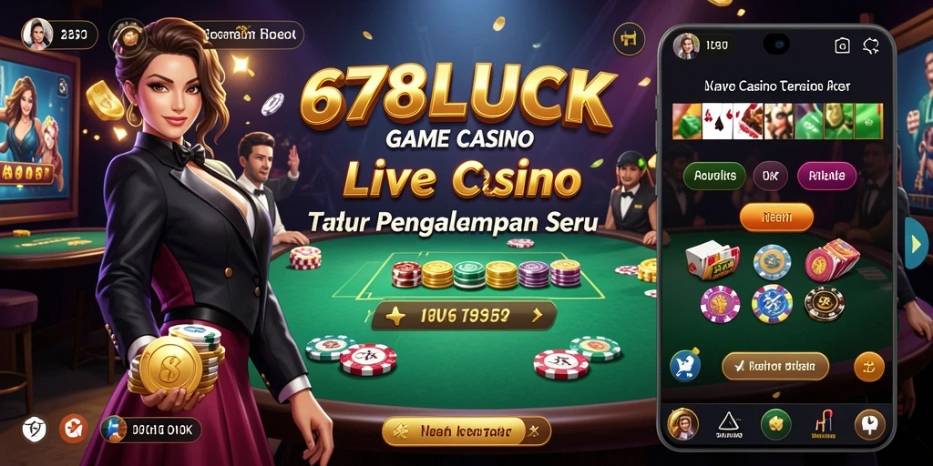 Tampilan gameplay Live Casino 678LUCK yang mendebarkan dan interaktif.