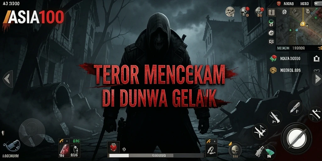 Screenshot gameplay mencekam dari ASIA100 yang menampilkan suasana Horror.