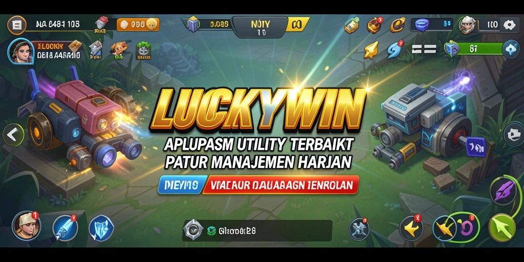 Tampilan antarmuka aplikasi LUCKYWIN yang intuitif dan menarik.