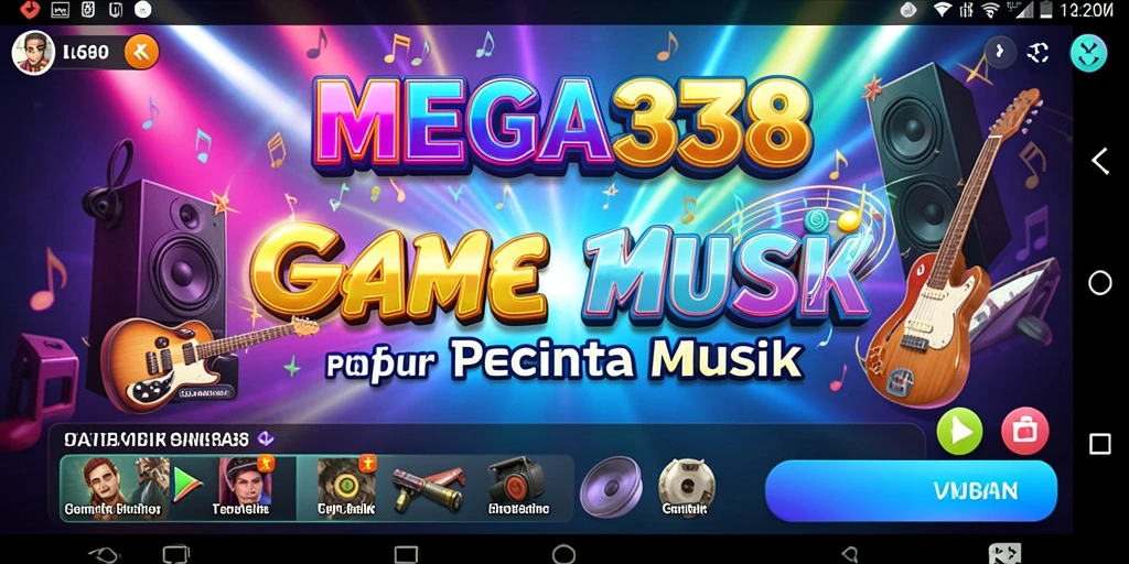 Tampilan gameplay MEGA338 yang mendebarkan dan penuh musik.