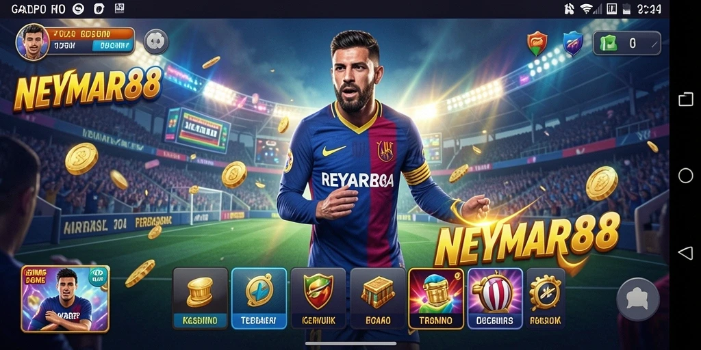 Tampilan gameplay seru dan menarik dari NEYMAR88