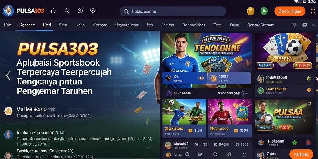 Screeshot PULSA303 menunjukkan antarmuka taruhan olahraga yang menarik.