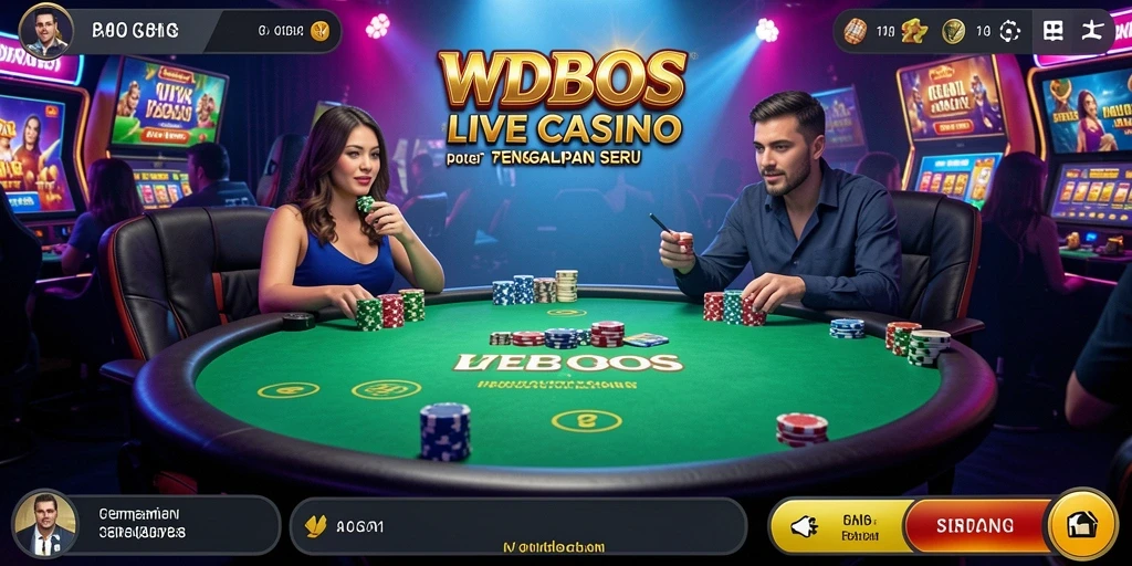 Tampilan utama WDBOS yang menampilkan pengalaman Live Casino yang mengesankan.